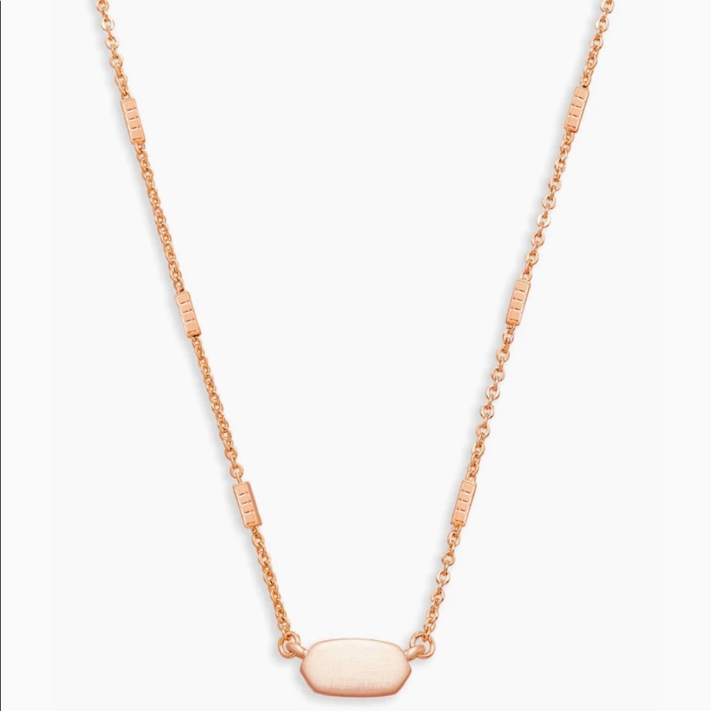 Kendra Scott Fern Pendant Necklace in Rose Gold